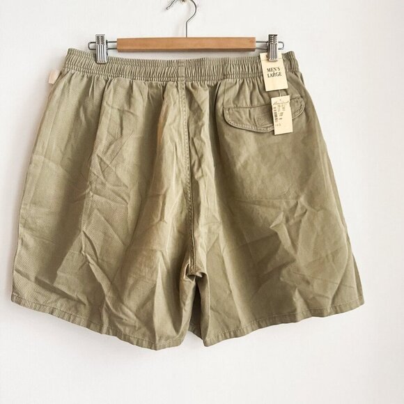 Eddie Bauer Light Beige Cotton Khaki Short Men's Large - Picture 3 of 4